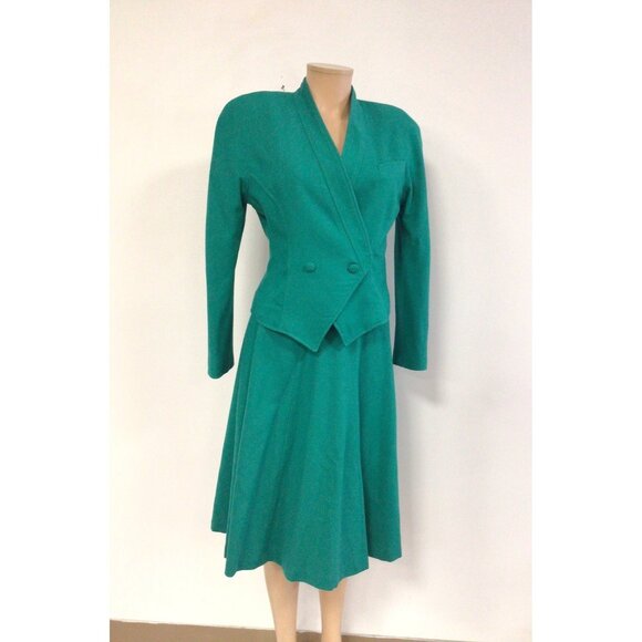 Daniel Niveau Dresses & Skirts - Daniel Niveau Wool Skirt Suit 2 Piece Designer 90’s Shoulder Pads Womens 6